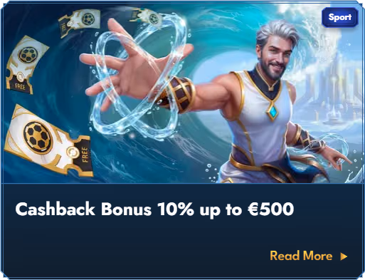 Banner del bono cashback de Casea Casino