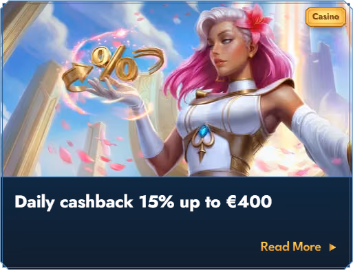 Banner de cashback diario de Casea Casino